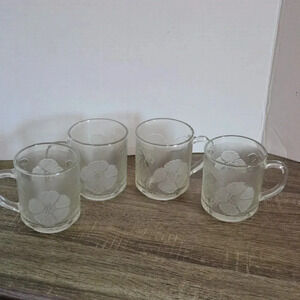 Vtg  KIG INDONESIA Flower Mugs